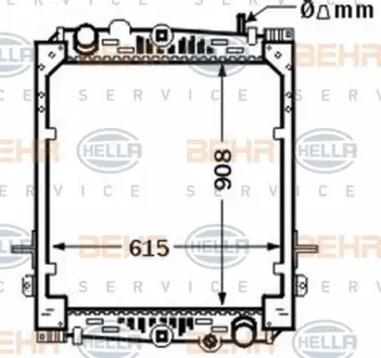 Радиатор Daf 85 CF 12.6 98 - 00 HELLA PAGID 8MK 376 774-311