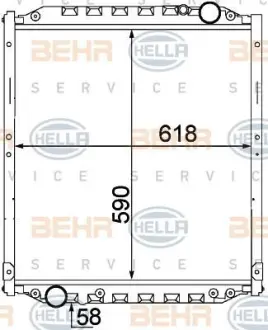 Радиатор MAN* M 2000 L 4.6, 6.9 95 - ; 00 - HELLA PAGID 8MK 376 774-441