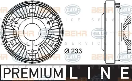 Вискомуфта HELLA PAGID 8MV 376 730-061