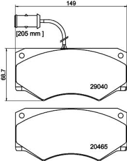 Комплект тормозных колодок, дисковый тормоз HELLA PAGID C4000