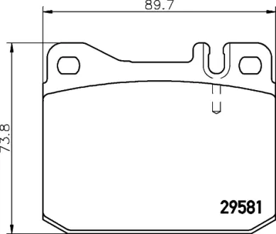 Комплект тормозных колодок, дисковый тормоз HELLA PAGID C5006