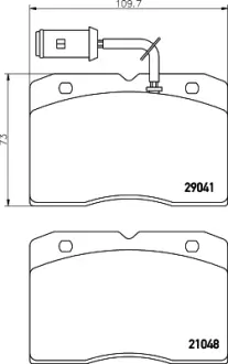 Комплект тормозных колодок, дисковый тормоз HELLA PAGID C6006