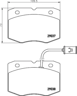 Комплект тормозных колодок, дисковый тормоз HELLA PAGID C6010