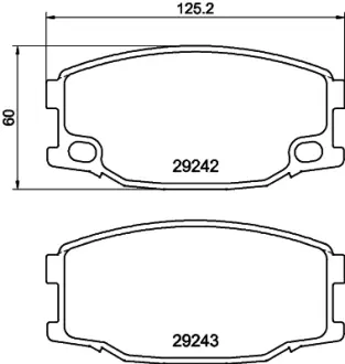 Комплект тормозных колодок, дисковый тормоз HELLA PAGID C7002