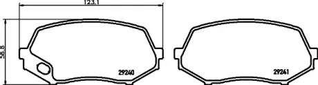 Комплект тормозных колодок, дисковый тормоз HELLA PAGID C7008