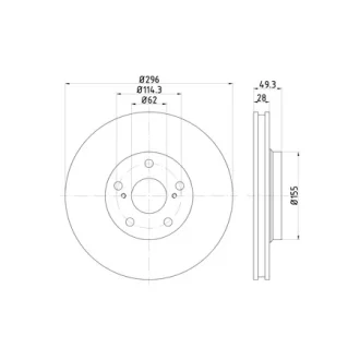 Диск тормозной HELLA PAGID ND1032