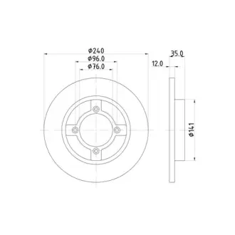 Диск тормозной HELLA PAGID ND2040