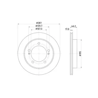 Диск тормозной HELLA PAGID ND9004