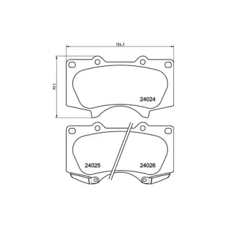 Колодки гальмівні дискові передні Strong Ceramic Mitsubishi Pajero IV (06-)/Toyota LC200 (07-), Hilux VIII (15-)  NISSHINBO HELLA PAGID NP1012SC