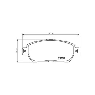 Гальмівні колодки LEXUS/TOYOTA ES/Avalon/Camry "F "00-12 HELLA PAGID NP1024