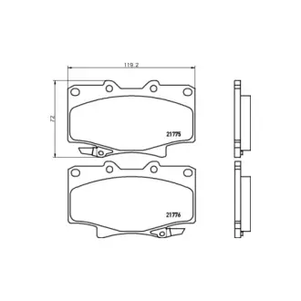Колодки дискового тормоза HELLA PAGID NP1043