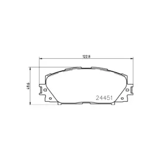Колодки гальмівні дискові передние Toyota Prius Hybrid 1.8 (09-), Yaris 1.6 (08-13) NISSHINBO HELLA PAGID NP1053