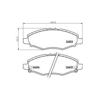 Колодки гальмівні дискові передні Toyota Hilux 2.5 (04-) NISSHINBO HELLA PAGID NP1057