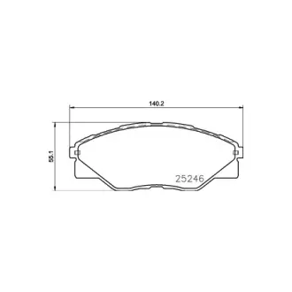 Колодки гальмівні дискові передні Toyota Hilux 2.5 (05-) NISSHINBO HELLA PAGID NP1061