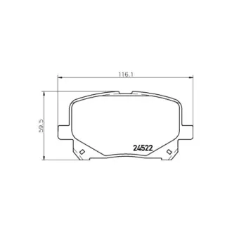Колодки гальмівні дискові передние Lexus RX 300(00-03)/Toyota Camry 2.4, 3.0 (01-06) NISSHINBO HELLA PAGID NP1065