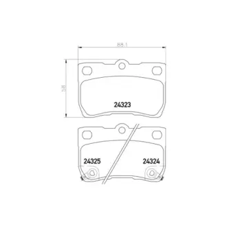 Колодки гальмівні дискові задні Lexus IS 250, 200d, 220d, Lexus GS 300, 430, 450h (05-)  NISSHINBO HELLA PAGID NP1067