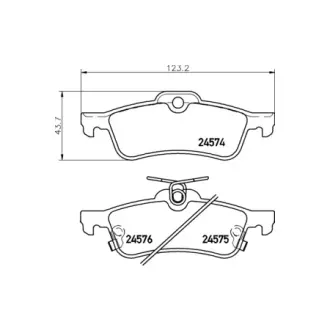 Колодки гальмівні дискові задні Toyota Yaris 1.3, 1.4, 1.5 (10-)/Honda Civic 1.4, 1.8, 2.2 (12-) NISSHINBO HELLA PAGID NP1068