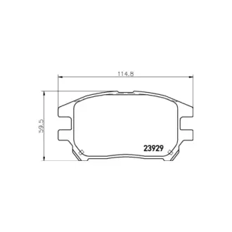 Колодки гальмівні дискові передні Lexus RX 300 (00-03) NISSHINBO HELLA PAGID NP1076