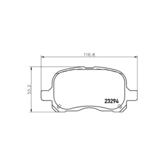 Колодки гальмівні дискові передні Toyota Corolla 1.2, 1.4, 1.6 (97-01) NISSHINBO HELLA PAGID NP1088