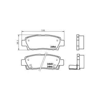 Колодки дискового тормоза HELLA PAGID NP1092