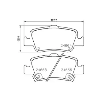 Колодки гальмівні дискові задні Toyota Auris 1.4, 1.6, 1.8, 2.0 (06-)  NISSHINBO HELLA PAGID NP1114