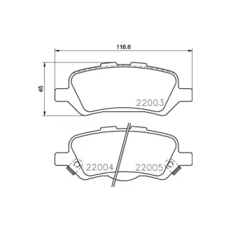 Колодки гальмівні дискові задні Toyota Venza 2.7 (08-) NISSHINBO HELLA PAGID NP1126