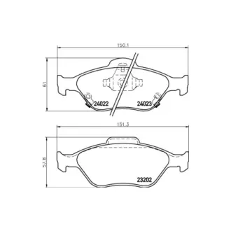 Колодки гальмівні дискові передние Toyota Yaris 1.0, 1.3, 1.4 (05-) NISSHINBO HELLA PAGID NP1129