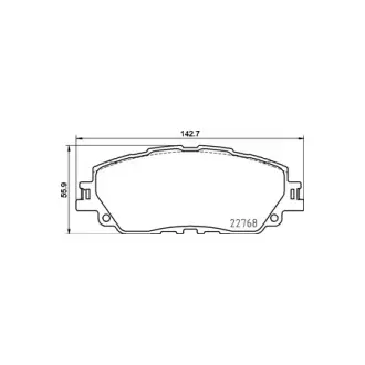 Колодки гальмівні дискові передні Toyota Camry V7 (17-)/ Toyota RAV-4 (17-) NISSHINBO HELLA PAGID NP1167
