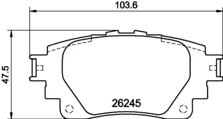 Гальмівні колодки TOYOTA Corolla/Yaris Cross "R "18>> HELLA PAGID NP1181
