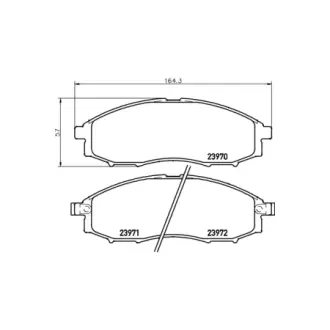 Колодки гальмівні дискові передній Nissan Navara (97-), NP300 (08-) NISSHINBO HELLA PAGID NP2027SC