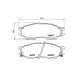 Гальмівні колодки NISSAN Almera "1.6 "F "00-12 HELLA PAGID NP2038 (фото 1)