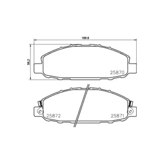Колодки гальмівні дискові передние Nissan Caravan 2.4, 3.0 (01-) NISSHINBO HELLA PAGID NP2042