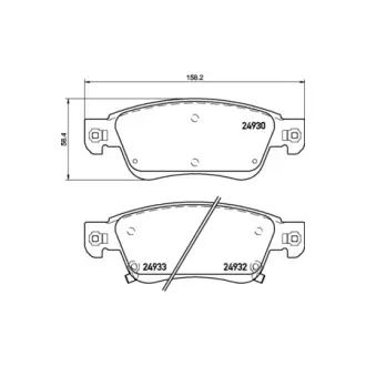 Колодки гальмівні дискові передние Infiniti FX37, FX50 3.7 (08-) NISSHINBO HELLA PAGID NP2056