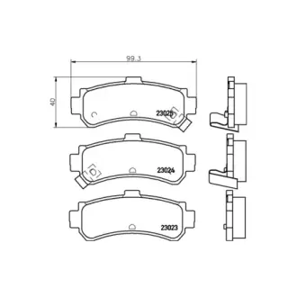 Колодки гальмівні дискові задні Nissan Almera 1.4, 1.6, 2.0 (95-00) NISSHINBO HELLA PAGID NP2064