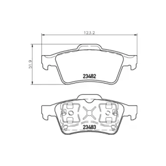 Колодки гальмівні дискові задні Renault Laguna II, Megane II 1.6, 1.8, 1.9, 2.0 (01-09) NISSHINBO HELLA PAGID NP2072