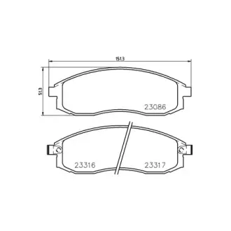 Колодки гальмівні дискові передние Mitsubishi L200, Maxima 3.0 (88-94) NISSHINBO HELLA PAGID NP3014