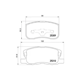 Колодки гальмівні дискові передні Mitsubishi Colt 1.1, 1.3, 1.5 (04-12) NISSHINBO HELLA PAGID NP3020