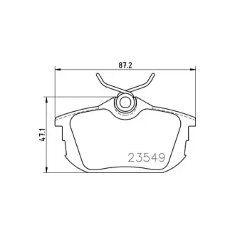Гальмівні колодки MITSUBISHI/VOLVO Lancer/S40/V40 \'\'R \'\'1.6-2.0 \'\'90-04 HELLA PAGID NP3025