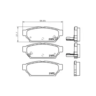 Колодки дискового тормоза HELLA PAGID NP3026