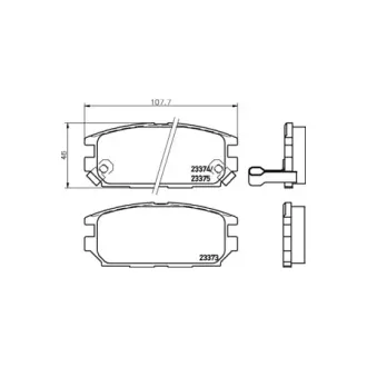 Колодки гальмівні дискові задні Mitsubishi Galant, Lancer 1.8, 2.0, 2.5 (96-03) NISSHINBO HELLA PAGID NP3034