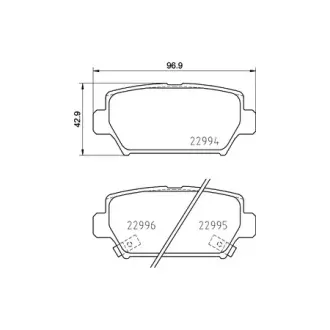 Колодки гальмівні дискові задні Mitsubishi Eclipse (17-) NISSHINBO HELLA PAGID NP3038