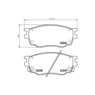Колодки гальмівні дискові передні Mazda 6 1.8, 2.0 (02-07) NISSHINBO HELLA PAGID NP5013