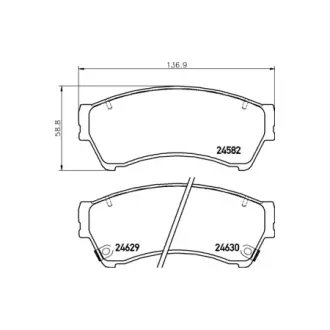 Колодки гальмівні дискові передние Mazda 6 1.8 2.0, 2.2 (07-) NISSHINBO HELLA PAGID NP5017