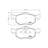 Колодки гальмівні дискові передние Mazda Tribute 2.0, 3.0 (06-08)/Ford KA 1.2, 1.3 (08-) NISSHINBO HELLA PAGID NP5028 (фото 1)
