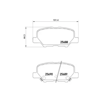 Колодки гальмівні дискові задні Mazda 6/Mitsubishi ASX, Outlander 1.8, 2.0, 2.2, 2.4 (10-) NISSHINBO HELLA PAGID NP5038