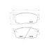 Колодки гальмівні дискові передние Hyundai Accent/Kia Rio 1.4, 1.6 (05-10) NISSHINBO HELLA PAGID NP6008 (фото 1)