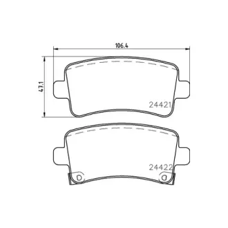 Гальмівні колодки OPEL Insignia "R "08>> HELLA PAGID NP6038