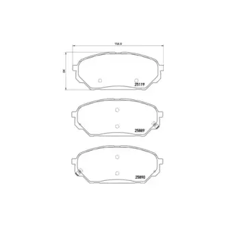 Гальмівні колодки HYUNDAI ix55 Front Axle HELLA PAGID NP6086