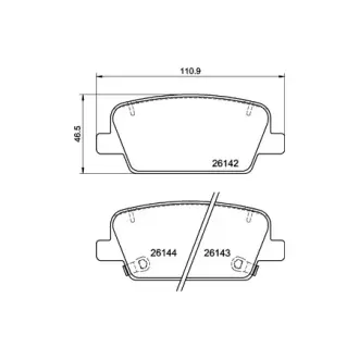 Колодки гальмівні дискові задні Hyundai Palisade (18-), Santa Fe (18-) NISSHINBO HELLA PAGID NP6160