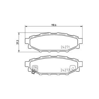 Колодки гальмівні дискові задние Subaru Forester, Impreza, Legacy, Outback 2.0, 2.2, 2.5 (03-)  NISSHINBO HELLA PAGID NP7006
